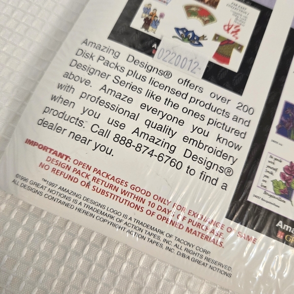 Amazing Designs Sewing Machine Home Embroidery Pack Great Notions IBM-PC - Picture 5 of 8